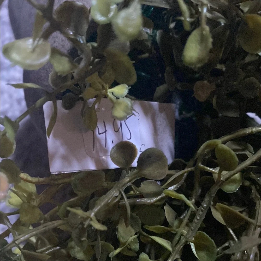 Artificial Eucalyptus Greenery Plant in Gray Pot